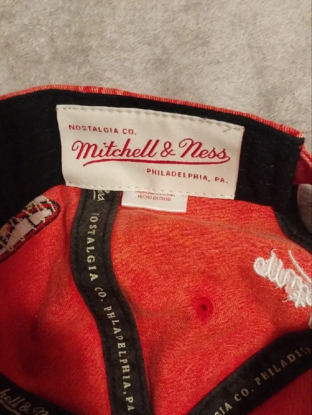 Mitchell & Ness Kids Houston Rockets Washed Red Strapback Hat